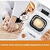 Macchina per il Pane, Kitchen in the Box Macchina del Pane con 12 Programmi, 900g, Senza Glutine, Dispenser Frutta Secca, Teglia Antiaderente, 3 Livelli di Cottura, Timer 13H e 1H Caldo (Bianco)