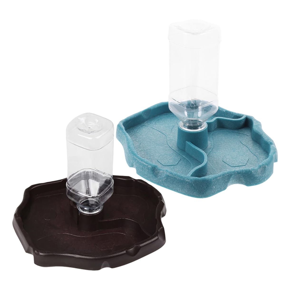 VANZACK Distributore Automatico di Acqua per Tartarughe e Rettili, Ciotola in ABS, 2 Pezzi, per Cibo e Acqua, Facile da Pulire