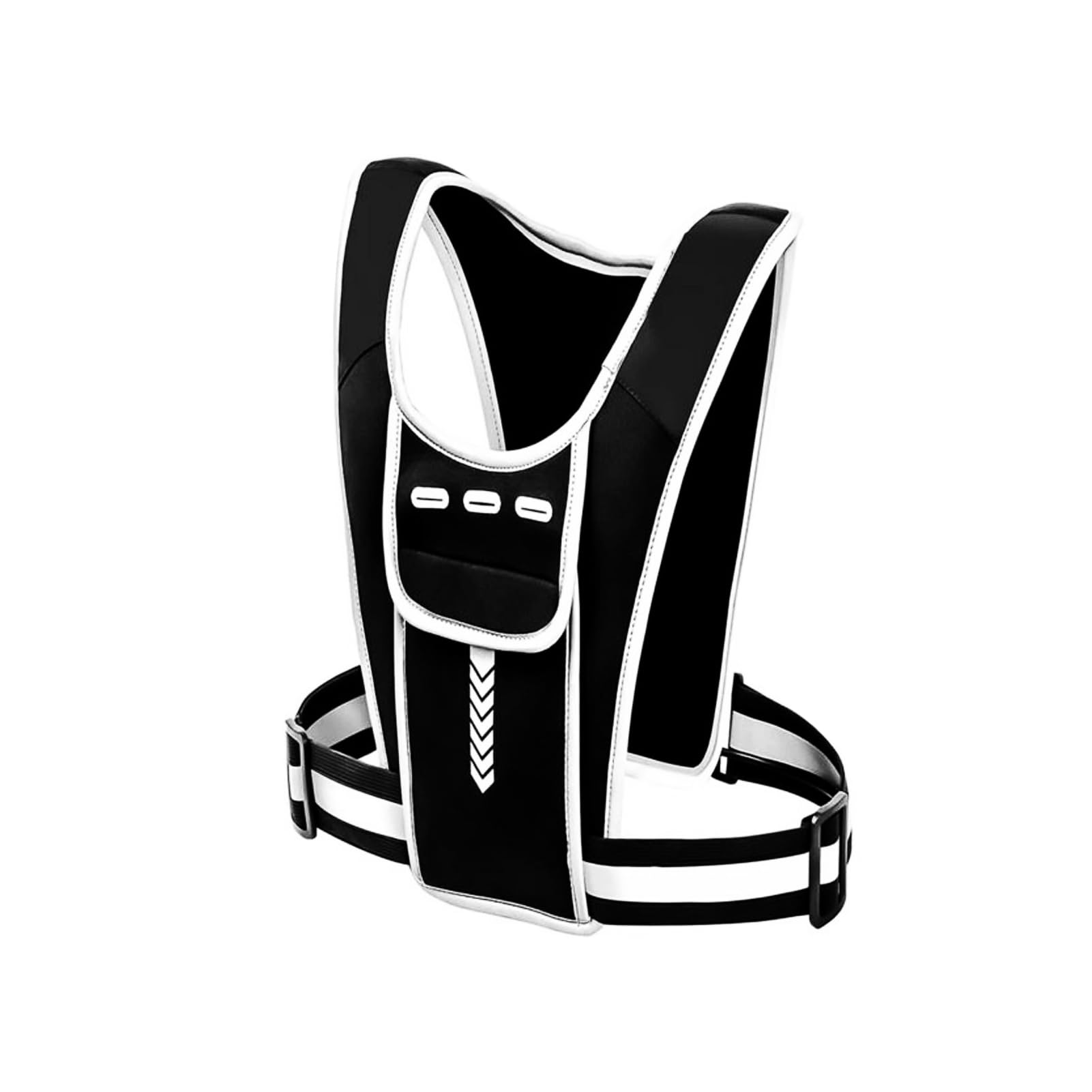 Haluway High-visibility Reflective Running Vest with Phone & Water Bottle Holder, Adjustable Belt, Multiple Pockets for Keys, Cards, Energy Gels, Earbuds, Fits Phones Up to 6.8”