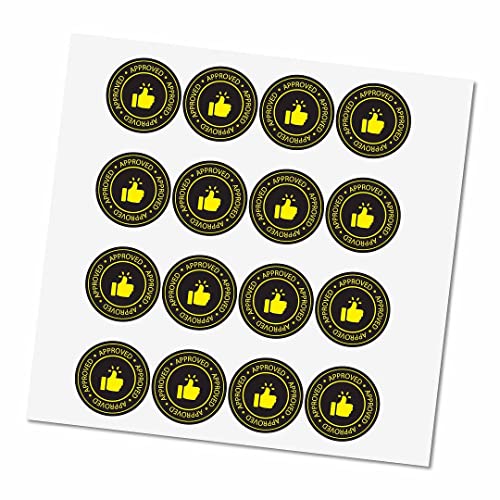 Image of CVANU 1500pcs Approved Mini Sticker in Green Black Round Shape (20 X 20mm) cv9