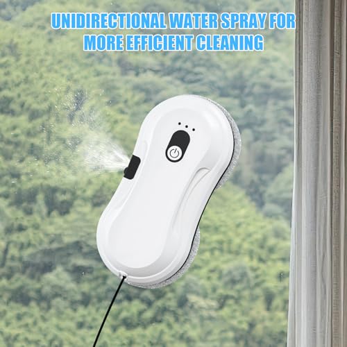 JDKJAG Intelligent Window Cleaning Robot, Automatic Window Cleaner Robot ith Water Spray, 2800Pa Suction & 3 Smart Modes, for Indoor and Outdoor Windows and Glass,10 Cloths - Image 2