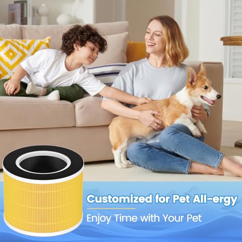 Image of RP-AP088-F1 Replacement Filter Compatible with RENPHO RP-AP088W, RP-AP088, RP-AP088B Air Purifier, 5-Stage High-Efficiency Filtration, Compared Part #RP-AP088-F1, 2 PACK