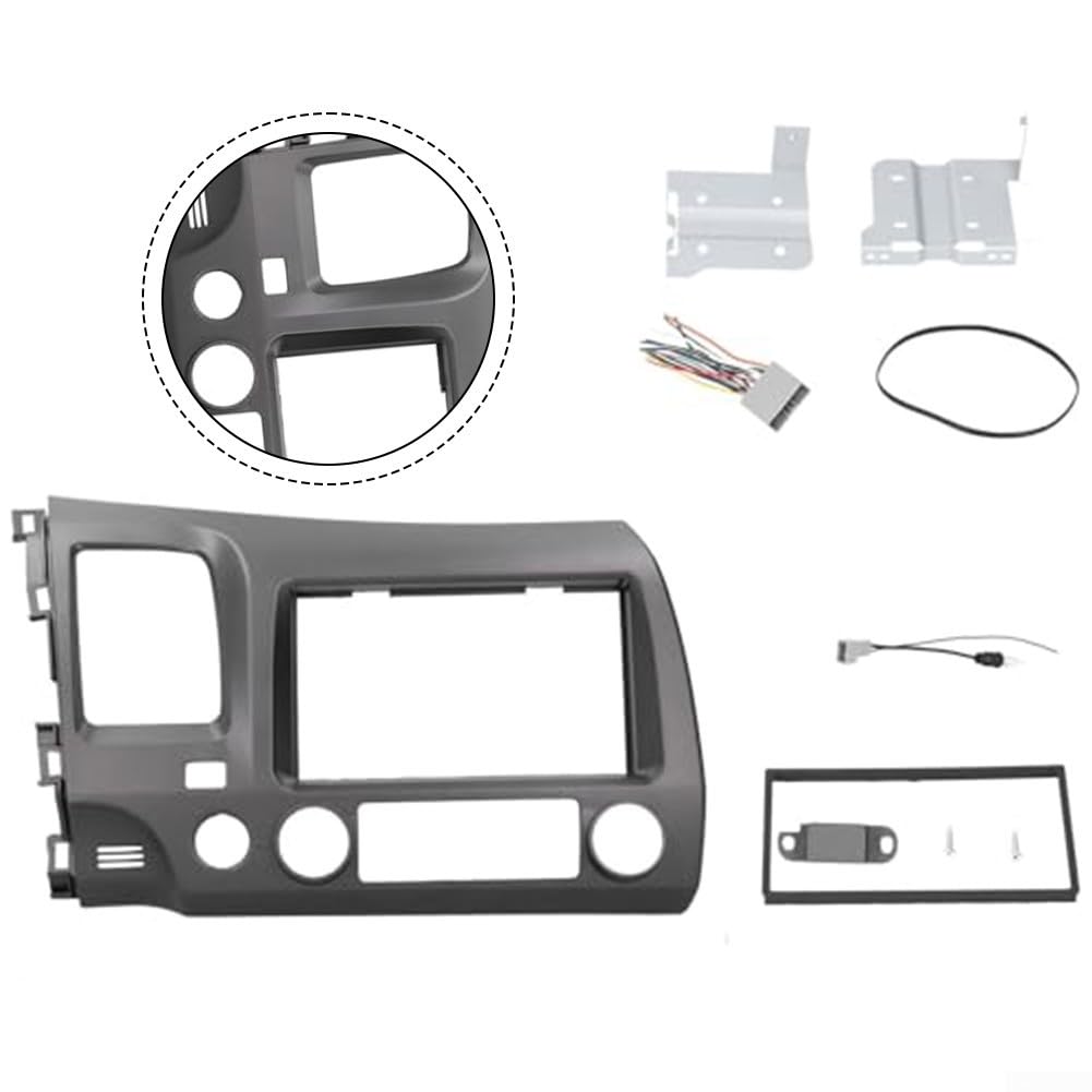 Cadre de montage 2DIN gris pour conduite à gauche pour Honda Civic 2007-11