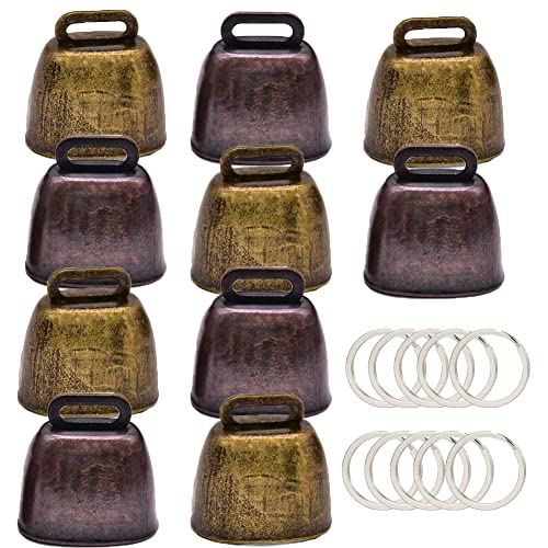WoYous 10 Pièces Cloche De Chien, Cloche De Laiton Mouton Cloche Farm Anti-Lost Accessoires Cloche De Laiton Vache Montagne Chien Mouton (Mélange de Couleurs) Cover