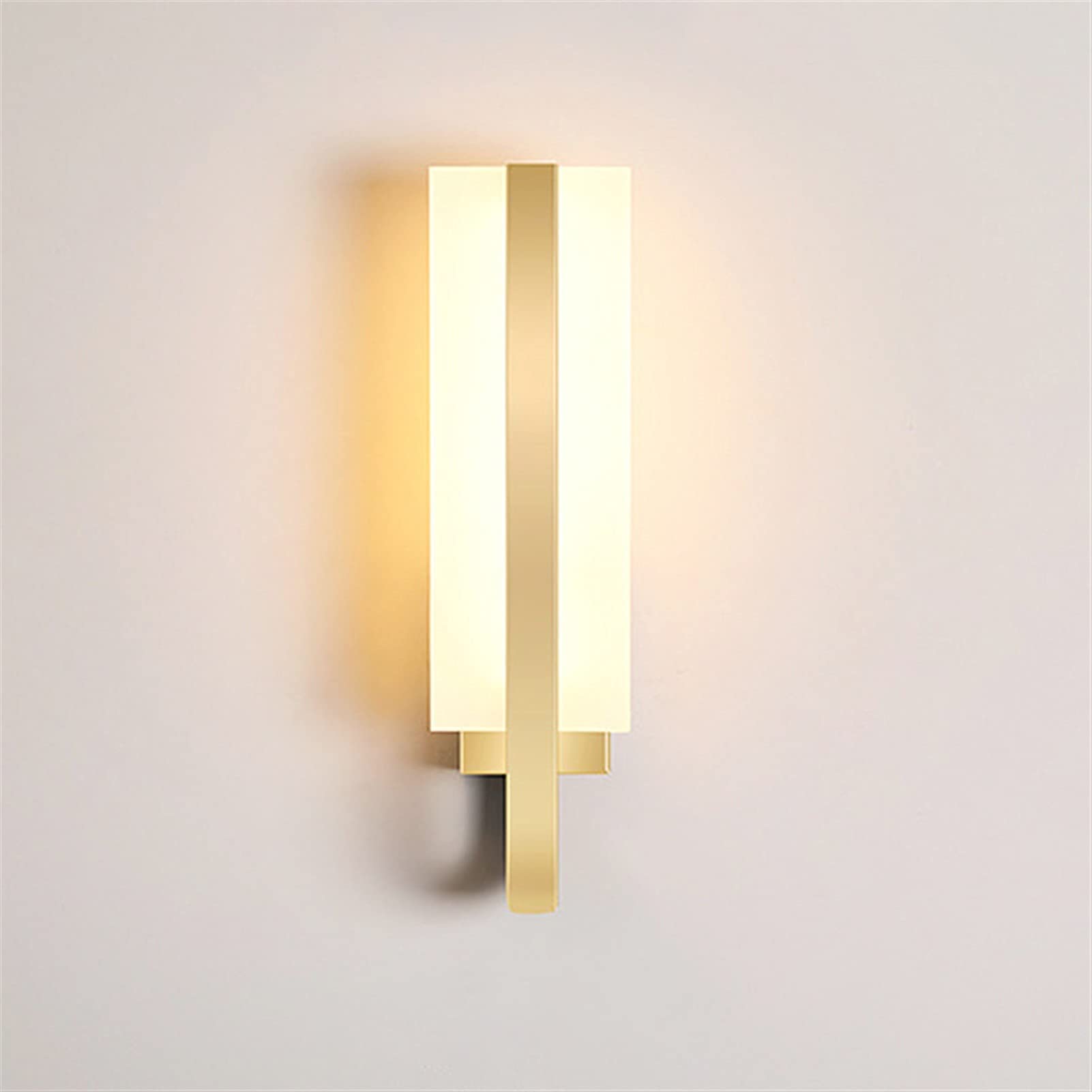 Lámparas de pared Dormitorio simple moderno Lámparas de noche Soporte Escalera Pasillo Luz Lámpara de aluminio Cuerpo Pantalla de vidrio, Lámpara de pared moderna Comfortable anniversary