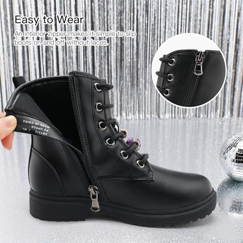 Stelle Kids Boots Toddler Girl Boots DIY Combat Ankle Boots Side Zipper3