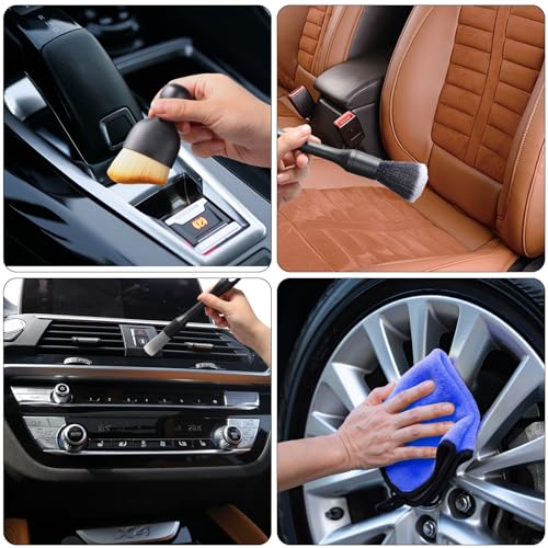 Zhtulck Auto Pinsel，7 Stück Reinigungspinsel Auto Set，Reinigungspinsel Pinsel autoreinigung Zur Reinigung von Felgen, Autoinnenräumen, Lüftungsschlitzen,Gute Qualität Auto reinigungspinsel.