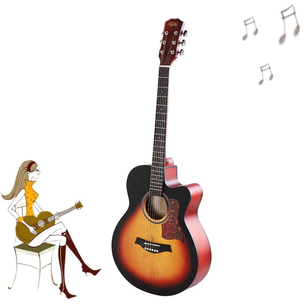 Amazon.com: YJFENG-Guitarra, Spruce tono brillante revestimiento de cuerda  reducir la carga de los dedos paquete principiantes para empezar guitarra  acústica (color: marrón, tamaño: 40.9 in) : Instrumentos Musicales