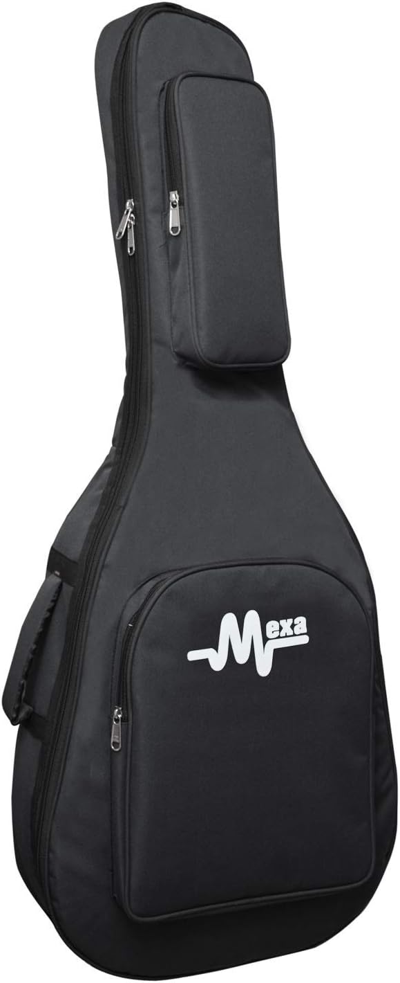 Mexa Acoustic Guitar Bag Padded Compatible with 38; 39; 40; 41; Inches Guitar Like - Fender; Yamaha; Cort; Ibanez; Havana, Kadence; Vault, Henrix, Juarez, Intern, Ashton; Givson Other Brands.