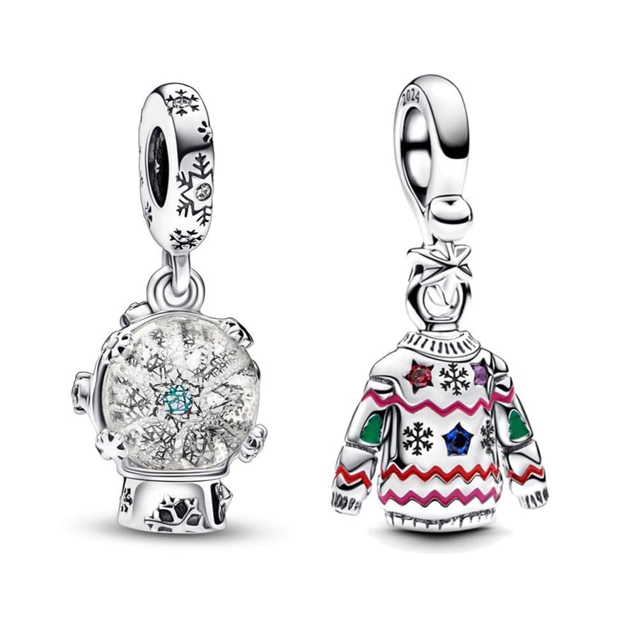Colgante dangle charm SetCharms en plata 925 pulida para pulseras y collares de diseño
