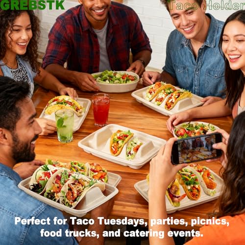 50% Off GREBSTK Compostable Taco Holders - 10 Pack