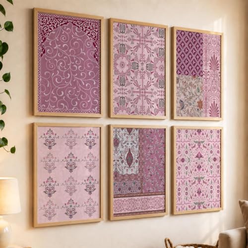 Image of kotart Premium Digital Madhubani Art Paintings with Frame for Home Decor - Framed Wall Painting for Living Room Bedroom Office Room Decor - Painting for Wall Decoration - (Pack of 6 Multicolor) (19X25 inch, B)