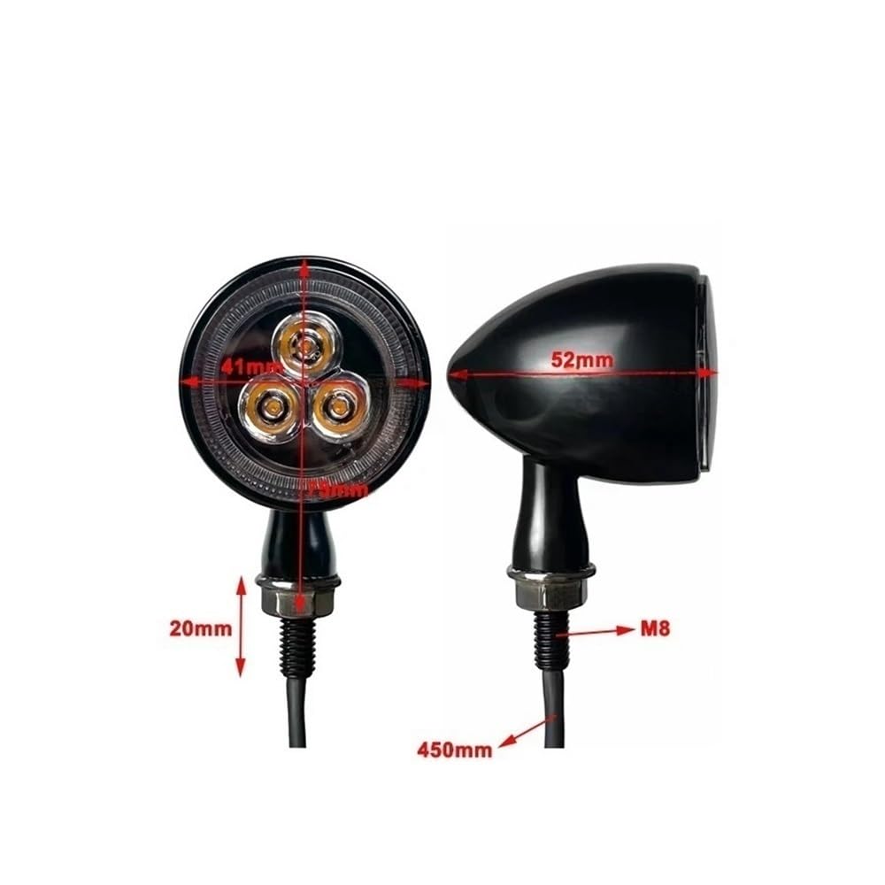 Luz De Señal De Giro De Motocicleta, Luz Intermitente LED, Luz De Circulación Diurna, Luces De Freno Y De Giro Vuelta Luces