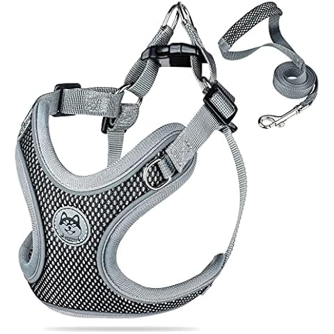 Coolzon Hundegeschirr Mittelgroße Hunde Atmungsaktiv Brustgeschirr Einstellbar Anti Zug Geschirr Reflektierend Sicherheitsgeschirr Laufen Gehen Joggen Schwarz Cover