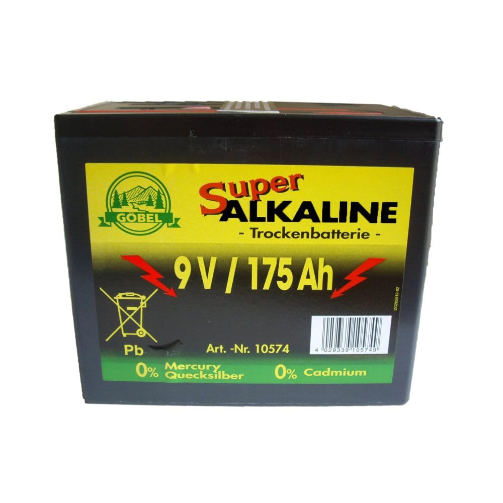 VOSS.farming Batterie Alcaline Sèche 175 Ah 9V Grande Capacité - Pour Clôture Électrique - Puissante Et Longue Durée