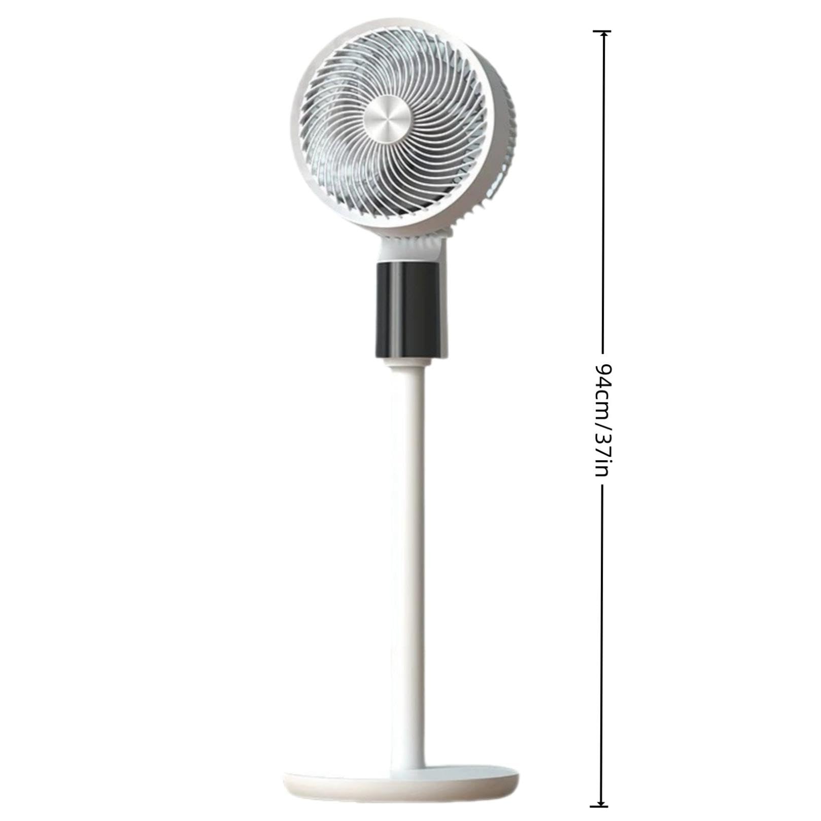 Ventilatore a piantana silenzioso con telecomando, regolabile in altezza, motore DC con 12 velocità, oscillazione 3D, timer, ventilatore da pavimento per casa e ufficio, 24 dB