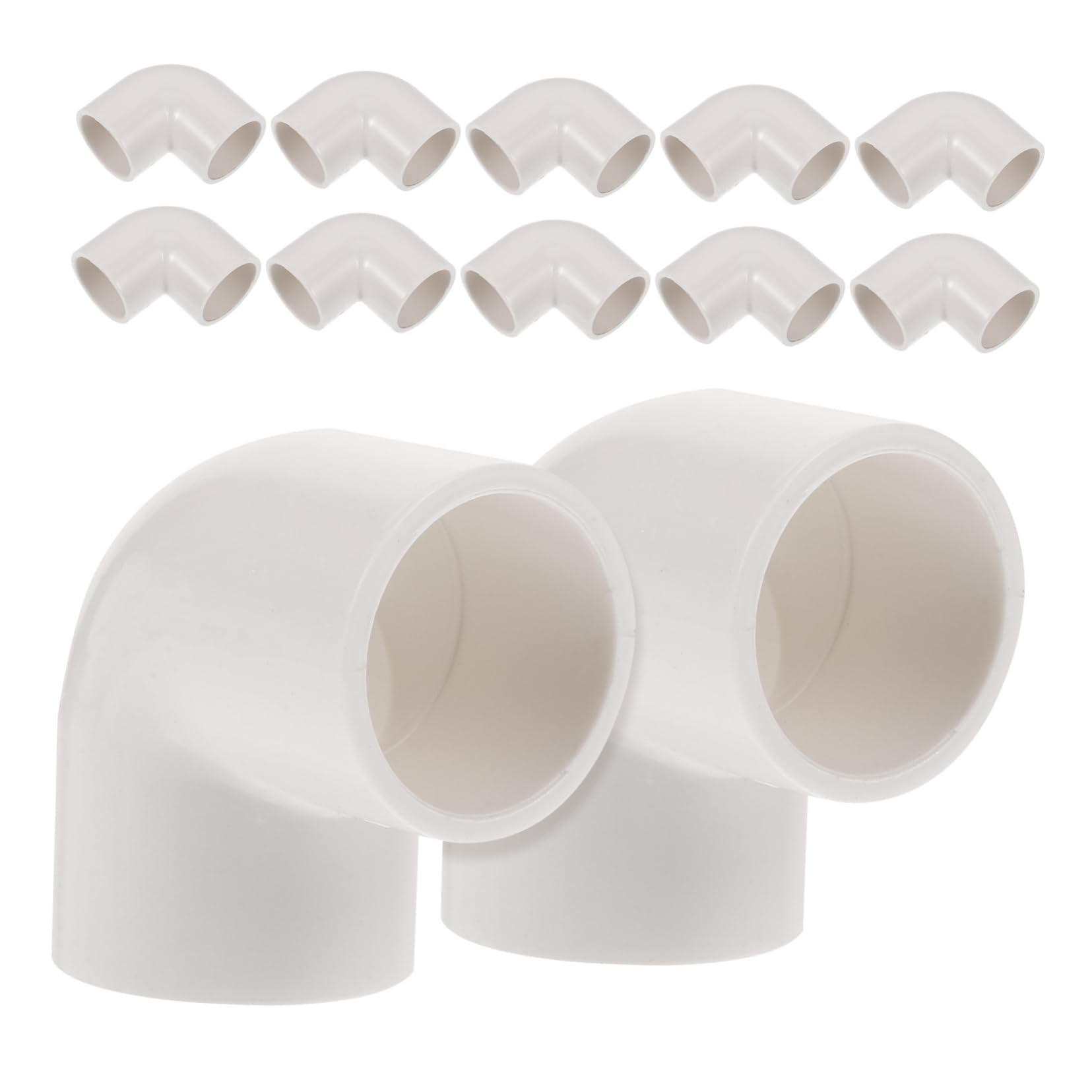 POPETPOP 4 Set Raccordi A Gomito Connettori di Giunzione Raccordi di Ricambio Connettore del Idroponico Adattatore per Acqua Valvola di Ritegno Plastica Bianca 20 Pezzi*4