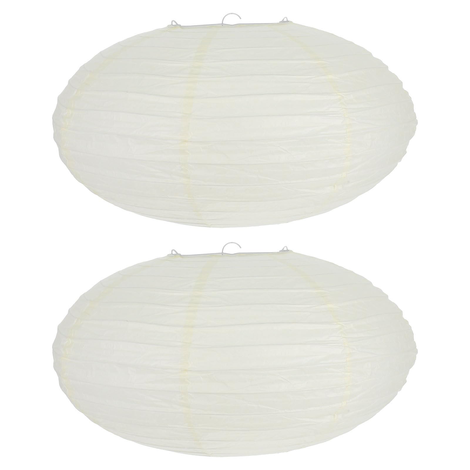 White Paper Lanterns, 2pcs Paper Lampshades for Ceiling Lights, Foldable Lamp Shades, Japanese Pendant Lamp Shade for Living Room Bedroom