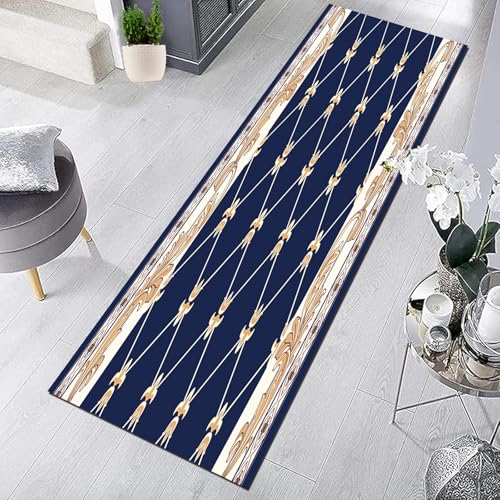 Alfombra de pasillo vintage con acabado premium resistente a la humedad 8