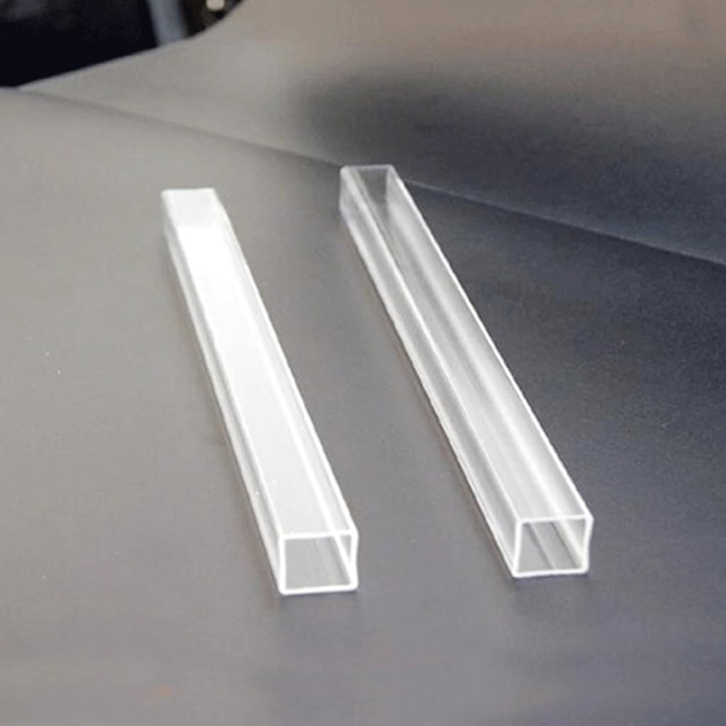 Klares starres Acrylrohr Kunststoffrohr, Acryl-Vierkantrohr, Hohlkanal, transparentes Rohr, PMMA, for Hardware-DIY-Projekte, Wasserkühlsystem-Rohr, 1 Stück(60mmx60mmx3mmx500mm)