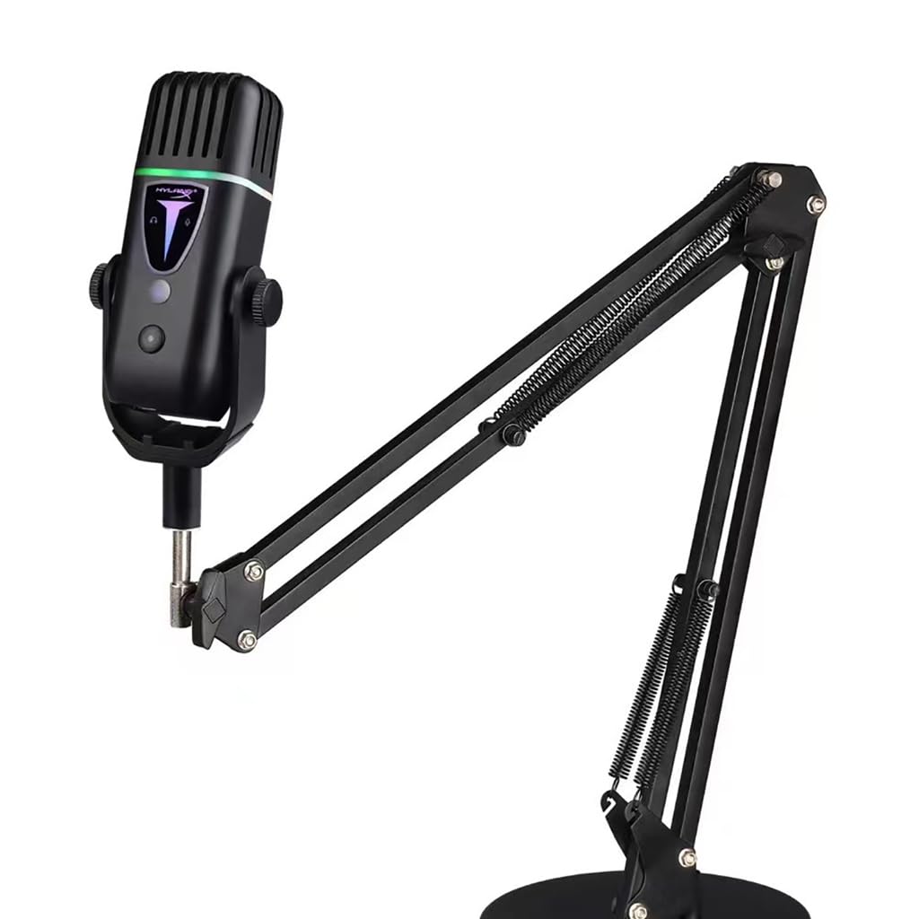 Microfono USB RGB con supporto colorato Plug & Play Microfono da gioco per PC Computer Registrazione dal vivo Microfono a condensatore con cancellazione del rumore (PD0-30, Set di supporti