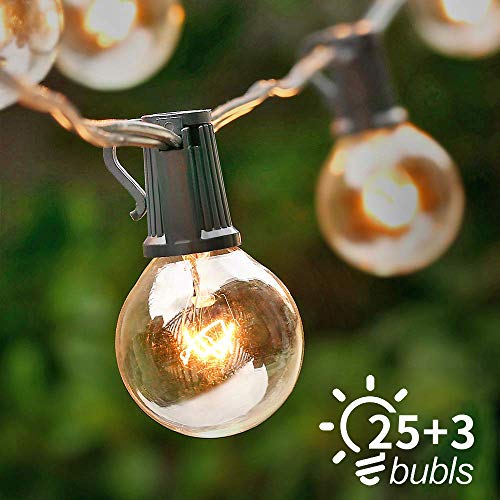 Guirlande Lumineuses Extérieur, ICONNTECHS Guirlande Lumineuse pour l'intérieur et décoration extérieure, Guirlande Guinguette Extérieur Pour Patio Jardin et la décoration de fête de mariage, 25FT