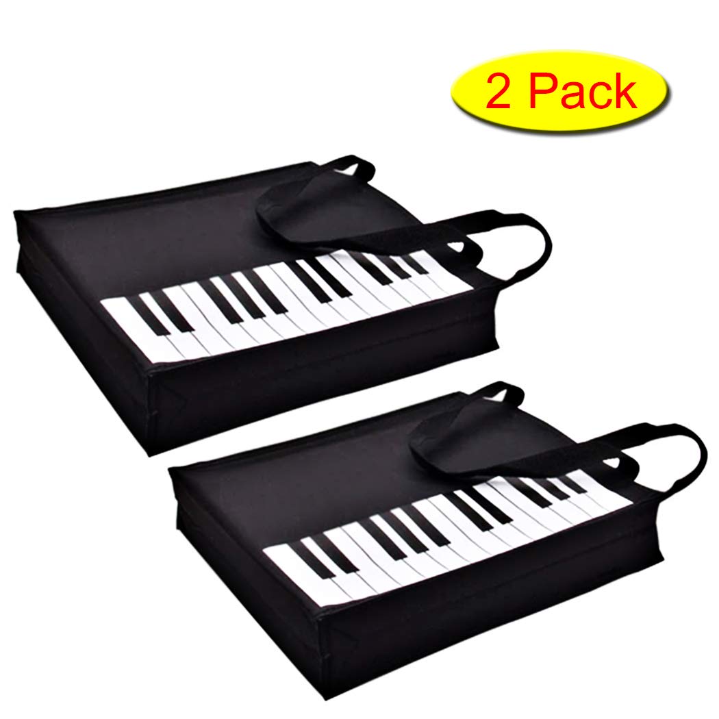 COCOMKPiano Keys Handbag Reusable Grocery Bag Shoulder Shopping Bag Tote Bag for Music Teacher Girls Gift Bag