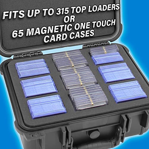 CASEMATIX Airtight Toploader Storage Box and One Touch Card Holder Case