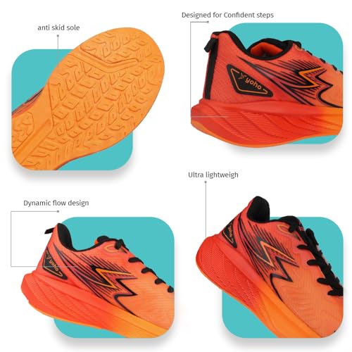 Image of YOHO RushHour Dynamiq Sports Shoes for Men |Cushioned Insole, Stylish, Casual & Sneakers for Gents | Lightweight, Anti-Skid Shoe for Gym, Walking, Running & Everyday Use-1835