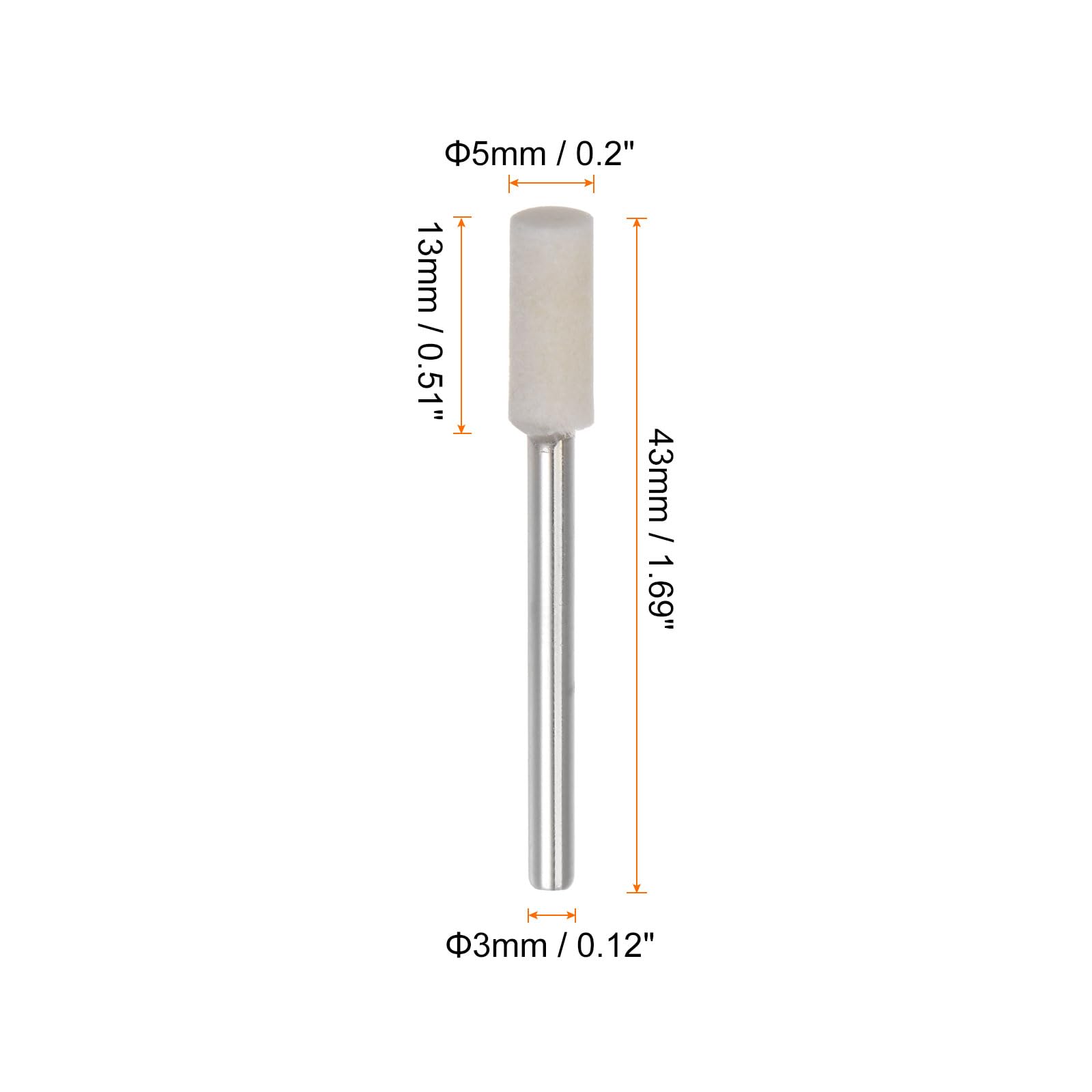 Produktbild von QUARKZMAN 40× Wollfilz-Polierscheiben 12 Mm Kugelförmig – Polieraufsatz Mit 3-mm-Schaft Für Metall, Holz & Keramik
