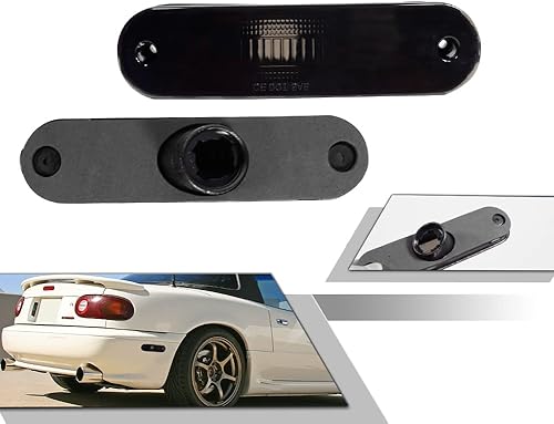 GTINTHEBOX Kit de montaje de carcasa de luz de marcador lateral de lente ahumada compatible con lámpara de parachoques Fender Fender 1990-2005 MAZDA