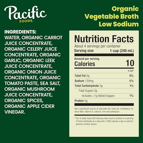 Pacific Foods 5450 Low Sodium Organic Vegetable Broth thumb #2
