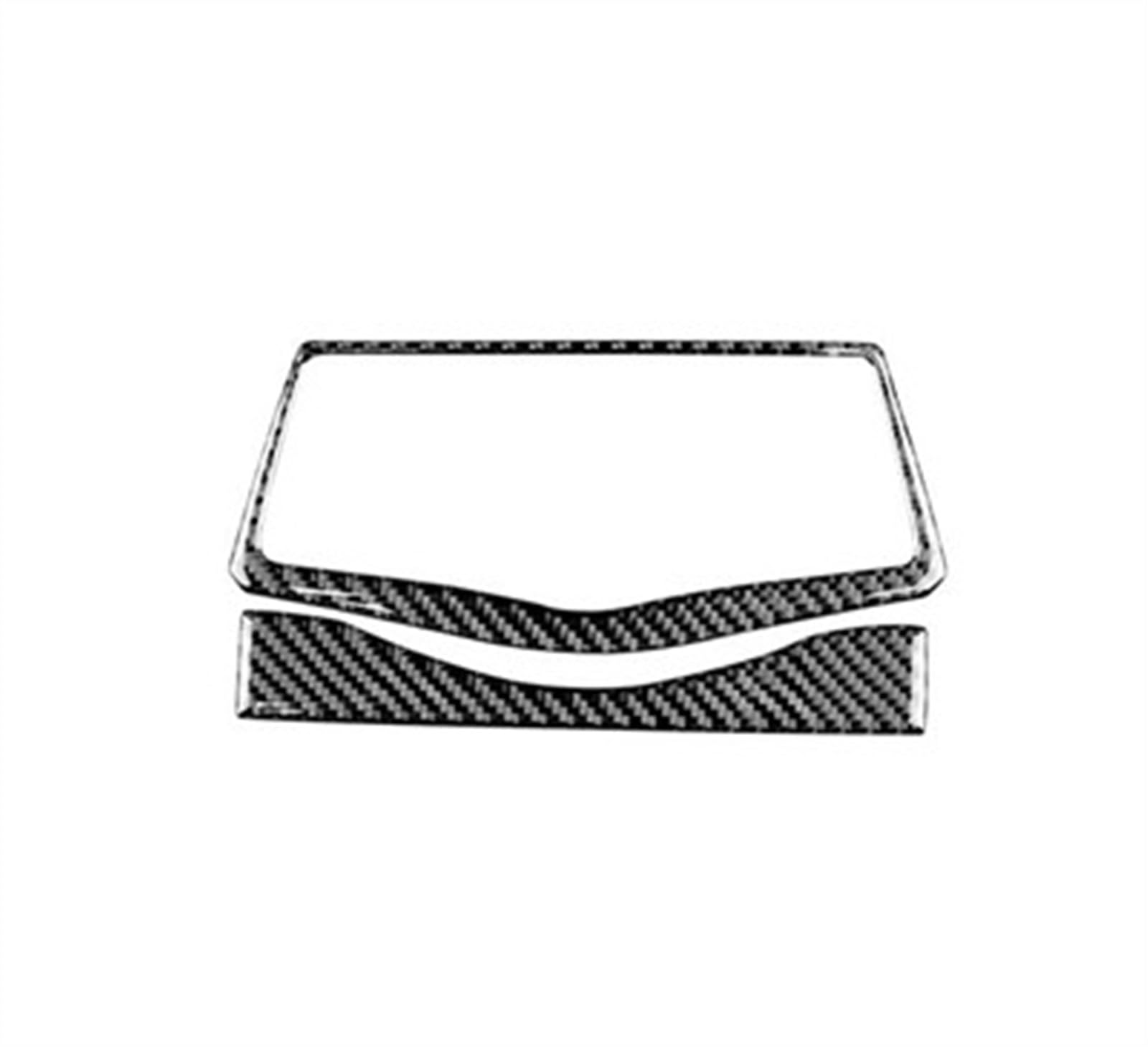 Piwine Black Car Navigation Accessories Interior Trim Real Carbon Fiber Cover Sticker For Nissan 370Z Z34 2009-2020