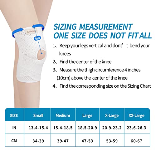 Galvaran Knee Brace With Side Stabilizers For Meniscal Tear Knee Pain Acl Mcl Arthritis Injuries Recovery, Breathable Adjustable Knee Support For Men And Women #TOP2