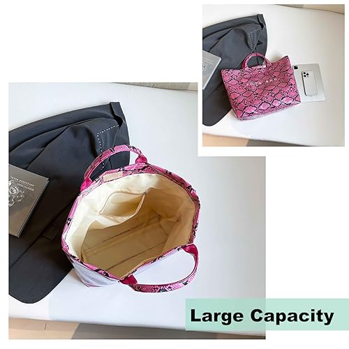 Bolso de mano grande transparente tipo tote en PVC miniatura 5