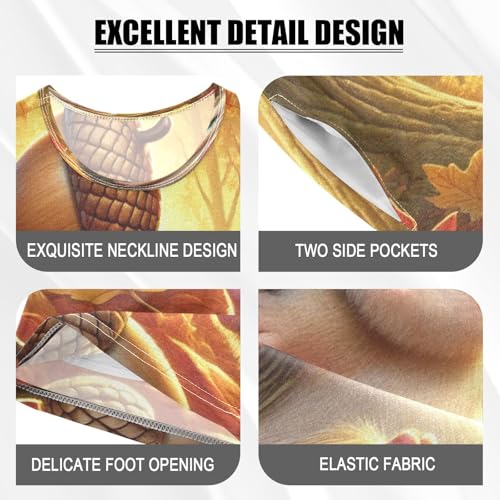 Hedgehog Fall Orange Pajama Set Short Sleeve Pajamas Shorts Sets Cotton Soft Loungewear Sleepwear 5Y4