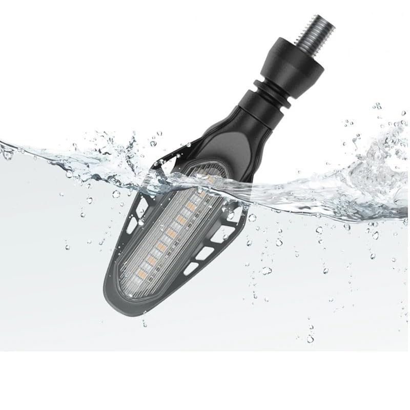 Clignotants LED moto universels résistant aux vibrations avec feu stop