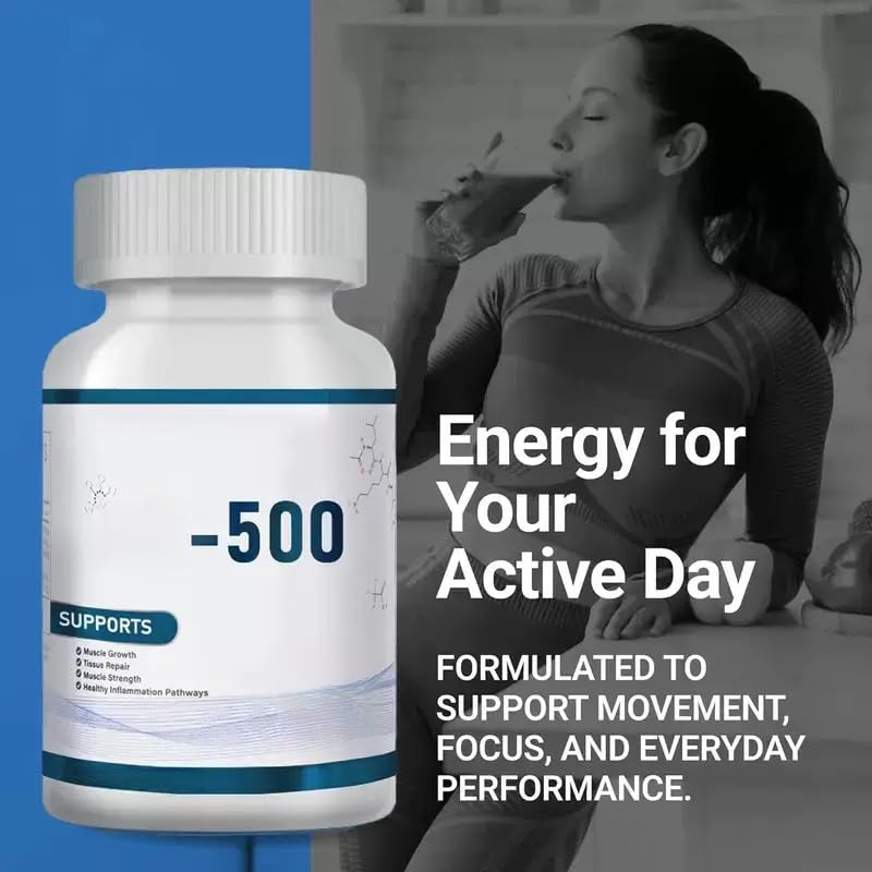 𝐓-𝐁-𝟓𝟎𝟎 - Promueve la digestión, apoya la recuperación muscular, la reparación de tejidos y la fuerza, sin OGM, sin gluten ni lácteos