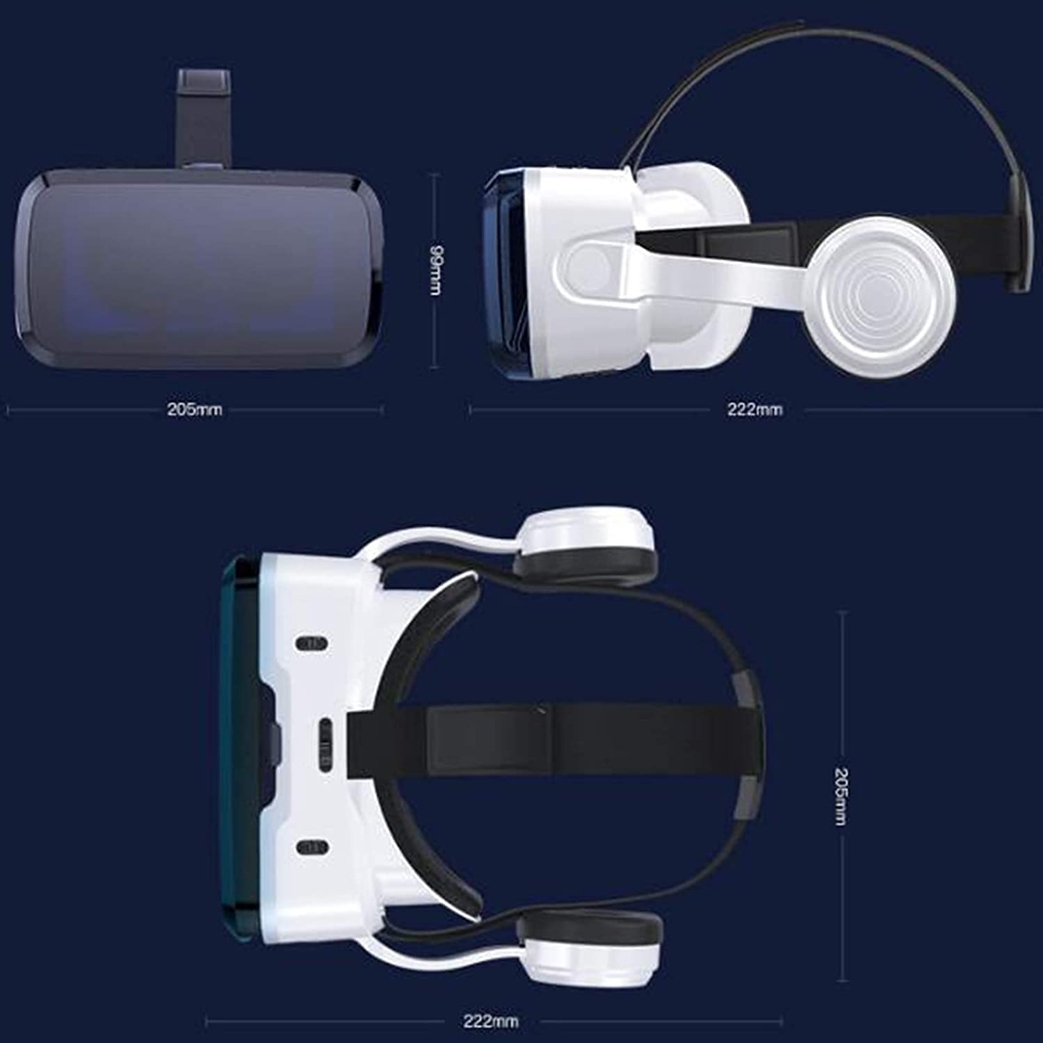 Occhiali VR, Console somatosensoriale Console Virtual Reality Smart all-in-One VR Games Auricolare con Pulsante Multifunzione Bluetooth Wireless
