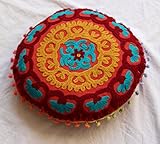 Squire forma 16 "Funda de almohada con pom pom y cremallera oculta