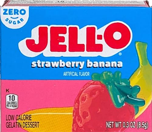 Image of Jell-O Sugar-Free Gelatin Dessert, Strawberry Banana (Pack of 4)
