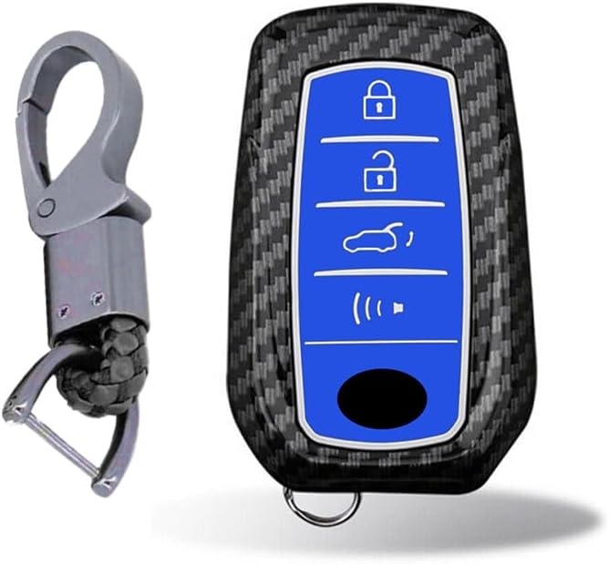 Blue 4Buttons Remote Key Fob Case Cover Compatible for Toyota Venza Land Cruiser Tundra
