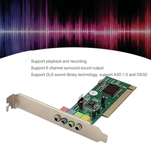 Image of BigPlayer 4 Channel PCI Sound Card for PC - Internal Audio Card with Stereo Output & Surround Sound Support for Desktop Computers