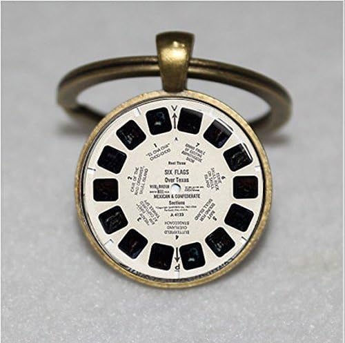 View Master Keychain ,Vintage Viewmaster Reel Keychain, Viewfinder Eighties Fads Techie Keychain，Unique Key Ring Customized Gift