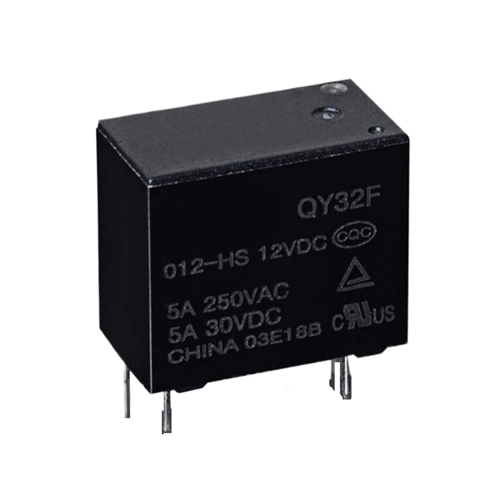 Relé QY32F de 12V y 4 pines normalmente abierto de 0.2W para circuito impreso