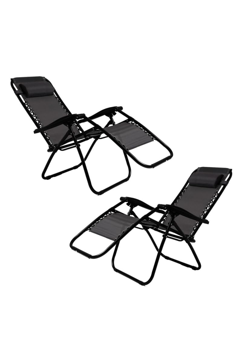 Regalos Miguel - Tumbonas - Pack 2 Tumbonas Chilin - Negro