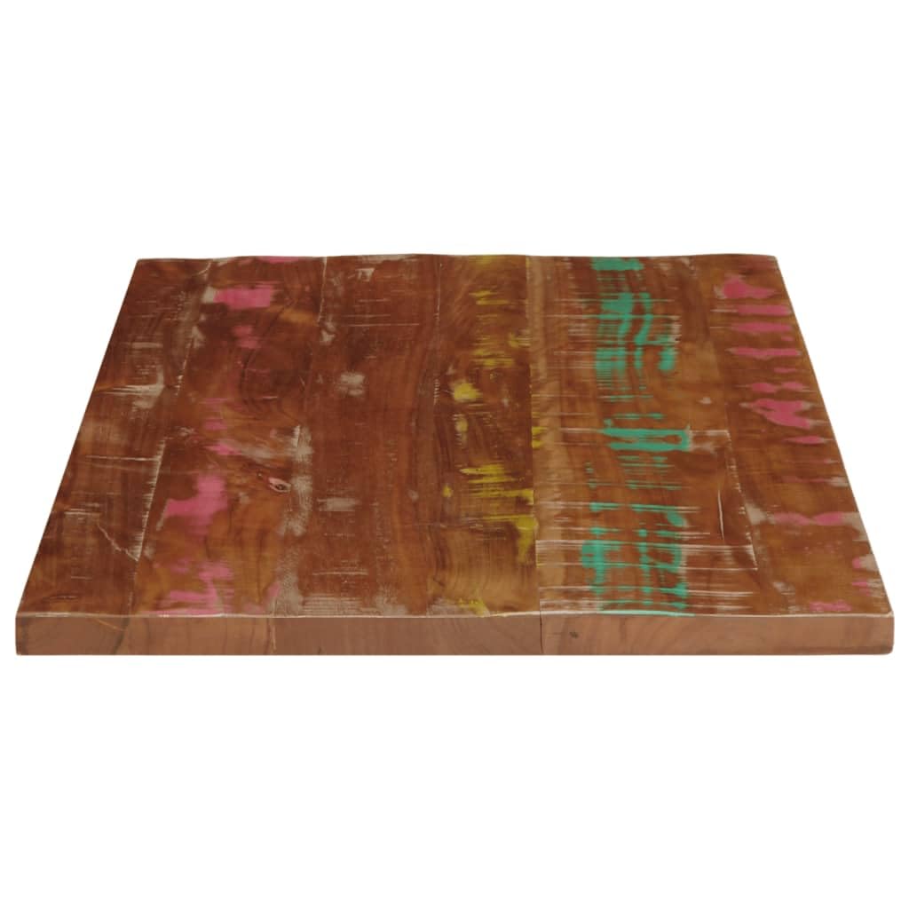 Tablero de madera maciza de 90 x 70 x 1,5 cm, rectangular, con diseño rústico, resistente y duradero, para cocina, comedor, balcón, camping