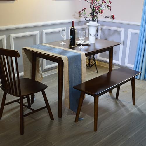 Asiento estilo granja y banco rústico de madera de 160 cm para pasillo, entrada y comedor largo 8