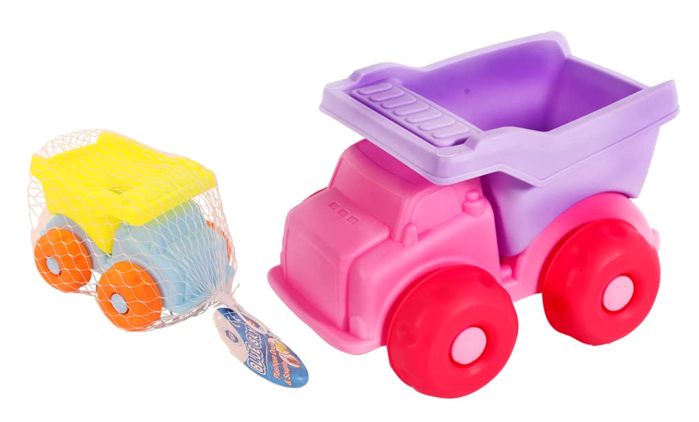 Blue Sky - Camión Volquete - Juego de Playa - 041037 - Modelo Aleatorio - Vehículo de Ruedas Libres - Plástico Suave - Juguete Infantil - Juego al Aire Libre - Arena - 16 cm - A Partir de 18 Meses.