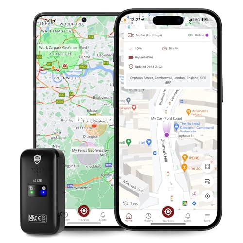 Mini 4G - 4G LTE Rechargeable Mini GPS Tracker, Car, Van, Motorbike etc. 34-205 Countries, Real Time Tracking and Notifications, 7 Day Free Trial - Sim Included, 12 Month Warranty (4G)